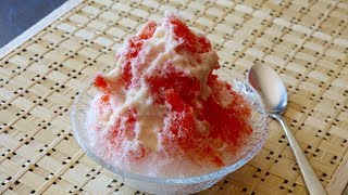 Strawberry and Milk Kakigori Recipe  Japanese Cooking 101 [upl. by Edieh382]