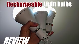 REVIEW Neporal Emergency Rechargeable LED Light Bulbs  Worth It [upl. by Lledrac]