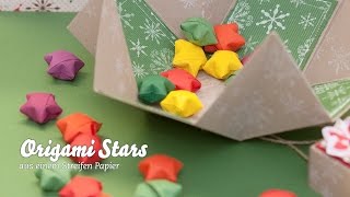 ORIGAMI Stars  Streusterne  Weihnachtsstern in 3D [upl. by Alic]