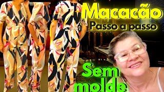 Como Fazer Macacão Longo Simples Rápido tutorial completo [upl. by Mcnalley]