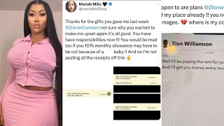 Zion Williamsons Salty Side Piece Exposes Him For Paying Her 100k a Month [upl. by Yessydo206]