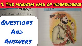 7th Std  History  Chapter 9 The Maratha war of independence questions answers  Maharashtra board [upl. by Yerok]