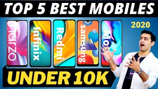 Best Mobile Under 10000  Top 5 Best Smartphones Under 10k  Latest 2020  Camera  Battery  Gaming [upl. by Greyso665]