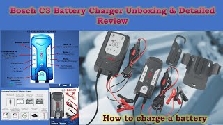 Bosch C3 Battery Charger Unboxing and Review and How to charge a battery [upl. by Dalston]