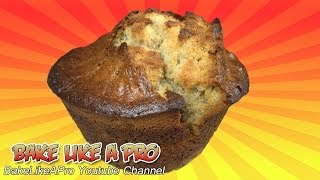 EASY Jumbo Banana Muffins Recipe by BakeLikeAPro [upl. by Yarehs753]