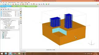 Plaxis 3D Tangent pile wall Secant Pile wall [upl. by Aerahs]