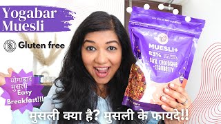 मुसली जो सच में healthy है  Yogabar Muesli Dark Chocolate amp Cranberry  What is Muesli amp Benefits [upl. by Hansel]