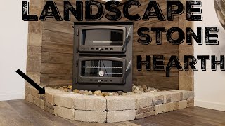 Wood Stove Install  Hearth Made From Landscape Stones [upl. by Naneik]