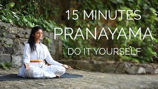 15 Minutes Pranayama  Do It Yourself  SRMD Yoga [upl. by Anwahsit]