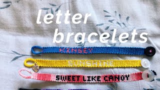 nameletter friendship bracelet tutorial advanced [upl. by Jinny384]