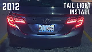 Toyota Camry Tail Light Installation  New LED [upl. by Sinai814]