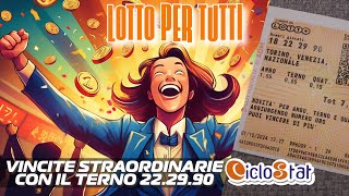 Vincite straordinarie con il TERNO 222990 [upl. by Cobbie]