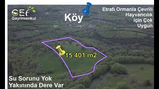 15401 m2 Su Sorunu Olmayan Etrafı Ormanla Çevrili Hayvancılık için Uygun Tarla [upl. by Tersina]