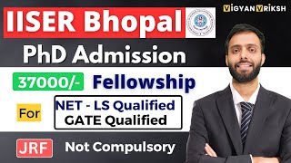 IISER bhopal PhD Admission Full details [upl. by Ireva]