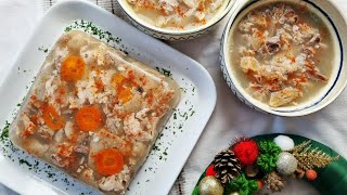 Piftie de porc  Racituri de porc cu usturoi  reteta traditionala fara gelatina [upl. by Ahterahs]