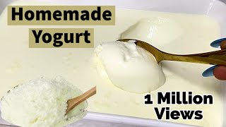 HOW TO MAKE YOGURT AT HOME WITH ONLY 2 INGREDIENTSSTEP BY STEP FAIL PROOF METHODBEGINNER FRIENDLY [upl. by Terrene771]