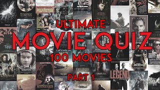 GUESS MOVIE BY THE PICTURE QUIZ  100 MOVIES  Part 1 [upl. by Noskcaj]