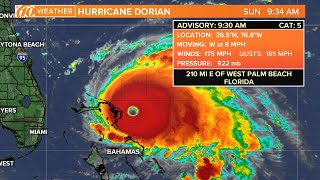 Hurricane Dorian Track models forecast  10News WTSP LIVE [upl. by Neibart]