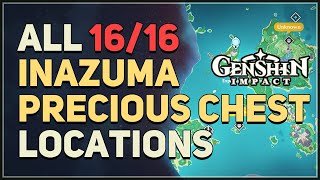 All 16 Inazuma Precious Chest Locations Genshin Impact [upl. by Naillij]