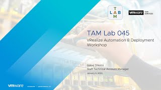 TAM Lab 045  vRealize Automation 8 Deployment Workshop [upl. by Arihsaj488]