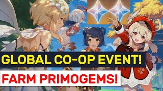 Lets Farm Primogems FIRST Global Coop Event  Genshin Impact [upl. by Hosfmann269]