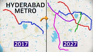 How Hyderabad Built Indias 2nd Largest Metro Network [upl. by Cyrille]