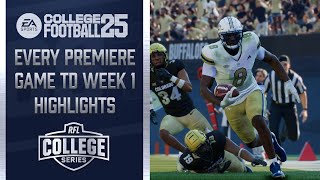 College Football 25 Every TD Scored In Week 1 College Series Premiere Games  RFL College Series 7 [upl. by Neiv259]