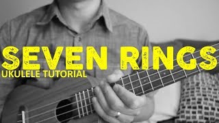 Ariana Grande  7 Rings EASY Ukulele Tutorial  Chords  How To Play [upl. by Rayshell]