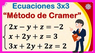 Solución de un sistema de 3x3  Determinantes Cramer 2 [upl. by Atinit]