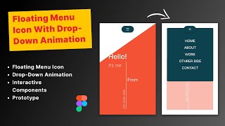 Floating Menu Icon with DropDown Animation in Figma  Figma Tutorial [upl. by Annagroeg]