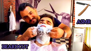 ASMR BARBER BEARDCUT  Lets Throw Your Fatigue And Stress Together [upl. by Nylirem]