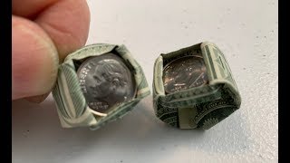 Dollar Origami Make A DimeIn Ring [upl. by Ottinger407]