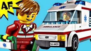 Lego City AMBULANCE Set 4431 Stop Motion Build Review [upl. by Fugazy]