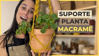 COMO FAZER SUPORTE PARA PLANTAS EM MACRAME [upl. by Samohtnhoj]