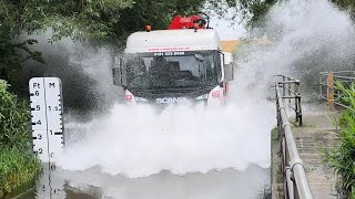 Crazy HGV Splash  Vehicles vs Flooded Fords compilation  117 [upl. by Peregrine]