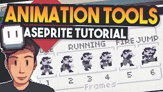 Aseprite Animation Timeline amp tools Pixelart beginner Tutorial [upl. by Feltie]