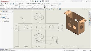 Solidworks Tutorial Sheet metal drawings [upl. by Eelime]