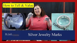 How to Tell and Value Silver Jewelry by its Marks when Thrift Shopping by Dr Lori [upl. by Oicnerolf]