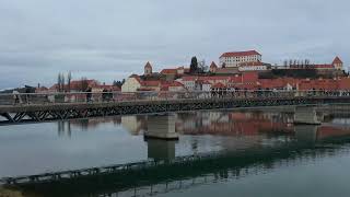 Ptuj Railway Bridge over the Drava river  Trainspotting  Slovenia [upl. by Amsirhc]