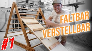 Pikler Dreieck selber bauen mit Rutsche  Holzspielzeug  Kletterdreieck  Teil 1 [upl. by Skolnik92]