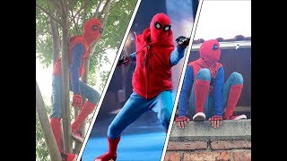 UN DIA CON EL TRAJE DE SPIDERMAN HOMECOMING CASERO A DAY IN THE SPIDERMAN HOMECOMING SUIT [upl. by Arratoon]