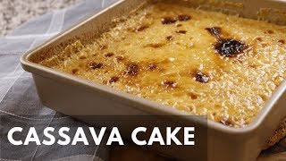 Creamy Cassava Cake  Simple Home Recipe [upl. by Kelvin600]