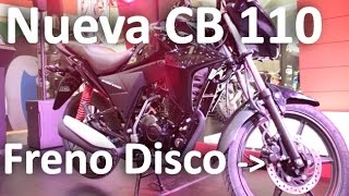 Nueva Honda Cb 110 2018 con Freno de disco Características  Motos 2018 honda [upl. by Lynnell]