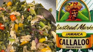 Callaloo and Saltfish Quick and easy recipeJamaican style Best Callaloo in the tin [upl. by Llenyaj184]