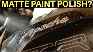 HOW TO MAINTAIN MATTE PAINT FINISH MATTE POLISH TVS APACHE RTR [upl. by Naneek]