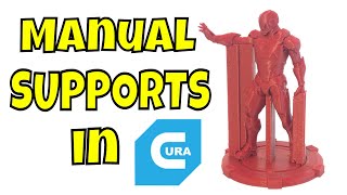 Custom Manual Supports in Cura Slicer 43 [upl. by Haissi]