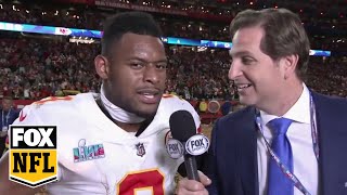 Dreams turned into reality— JuJu SmithSchuster ecstatic about Chiefs Super Bowl LVII victory [upl. by Fernando40]