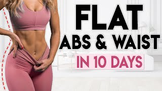 INTENSE FLAT ABS in 10 Days belly amp waist  6 minute Home Workout [upl. by Pigeon]