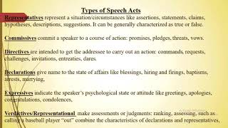 Language amp Linguistics Pragmatics  Speech Acts amp Speech Act Theory [upl. by Crawley822]