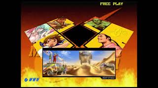 Capcom vs SNK 2 Mark of the Millennium 2001 Fightcade RyuMorriganSakura Arcade Playthrough [upl. by Llewej]